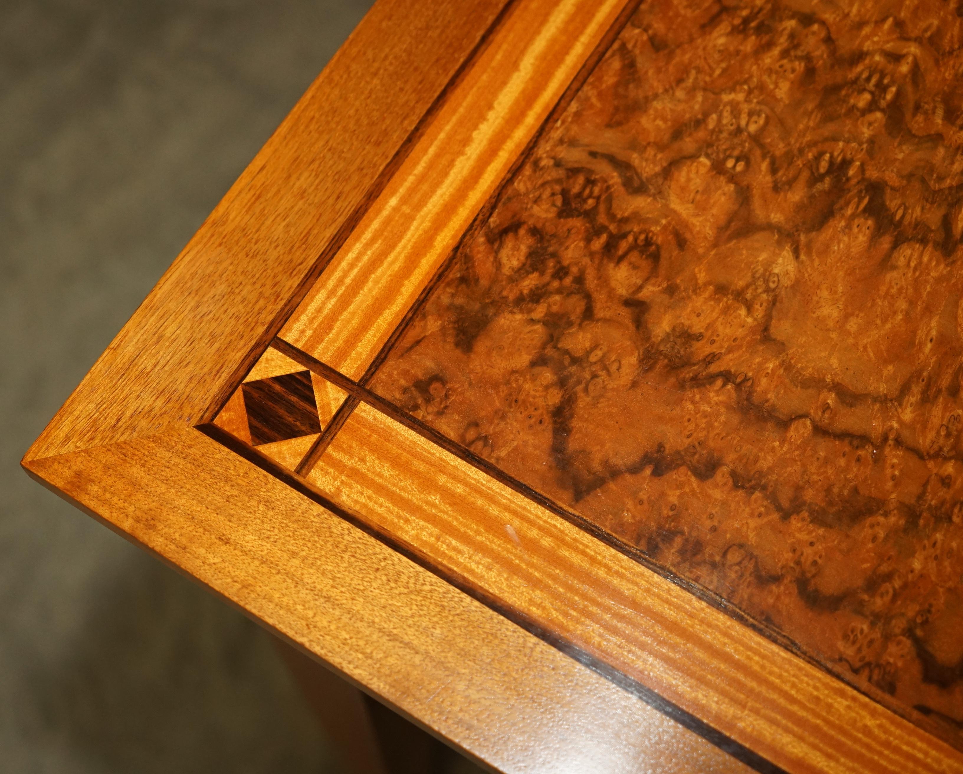 STUNNiNG VINTAGE 1994 DAVID LINLEY BURR WALNUT AMBOYNA WOOD CONSOLE TABLE en vente 3