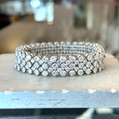 Stunning Vintage 28.00CT Diamond Platinum Bracelet