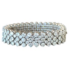 Stunning Vintage 28.00CT Diamond Platinum Bracelet