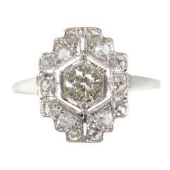 Stunning Vintage Art Deco Diamond Engagement Ring, 1920s