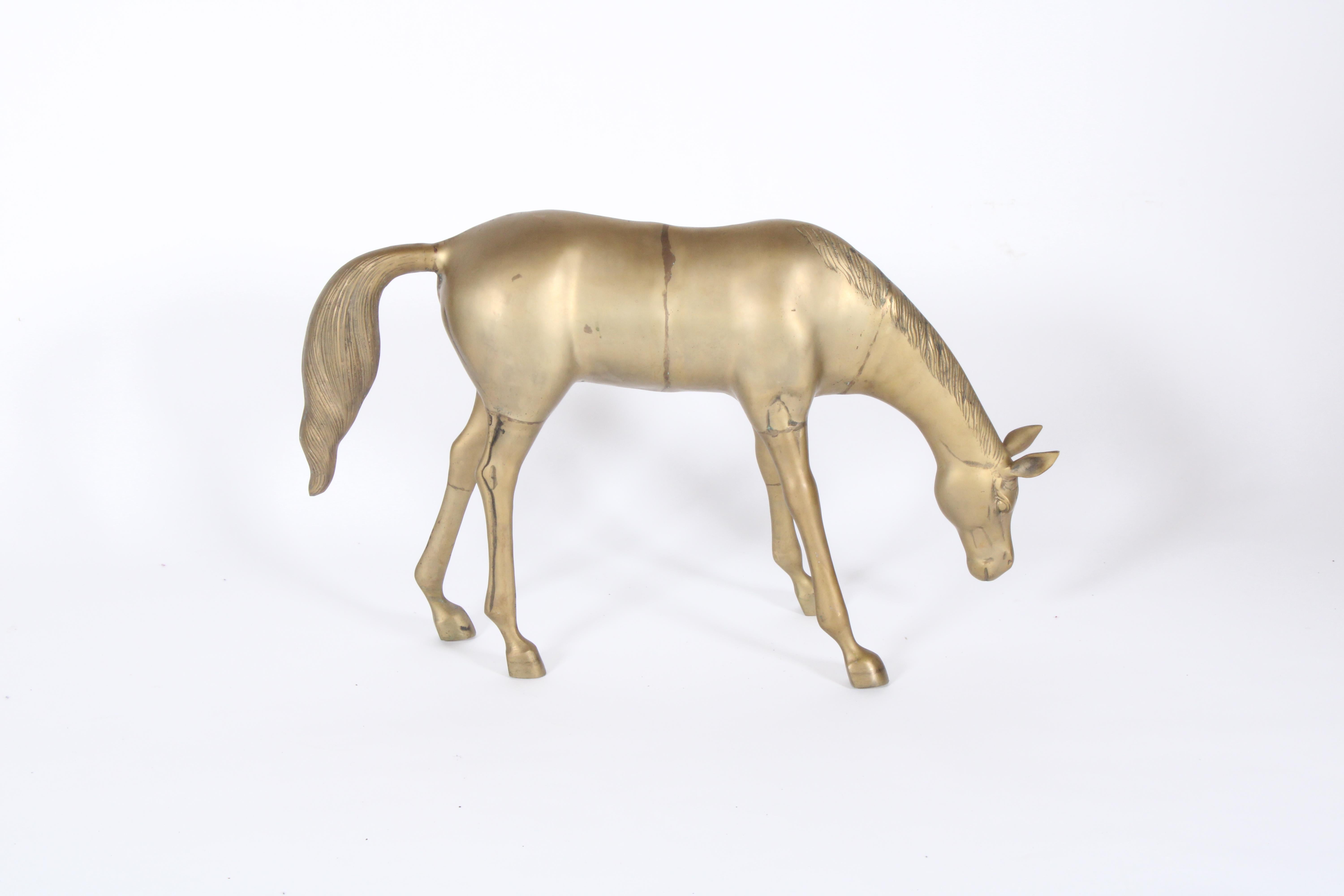 solid brass horse figurine