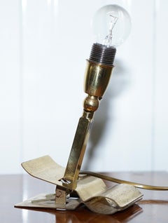 Stunning Vintage Brass Clip on Light Without Shade, Great for Work Study