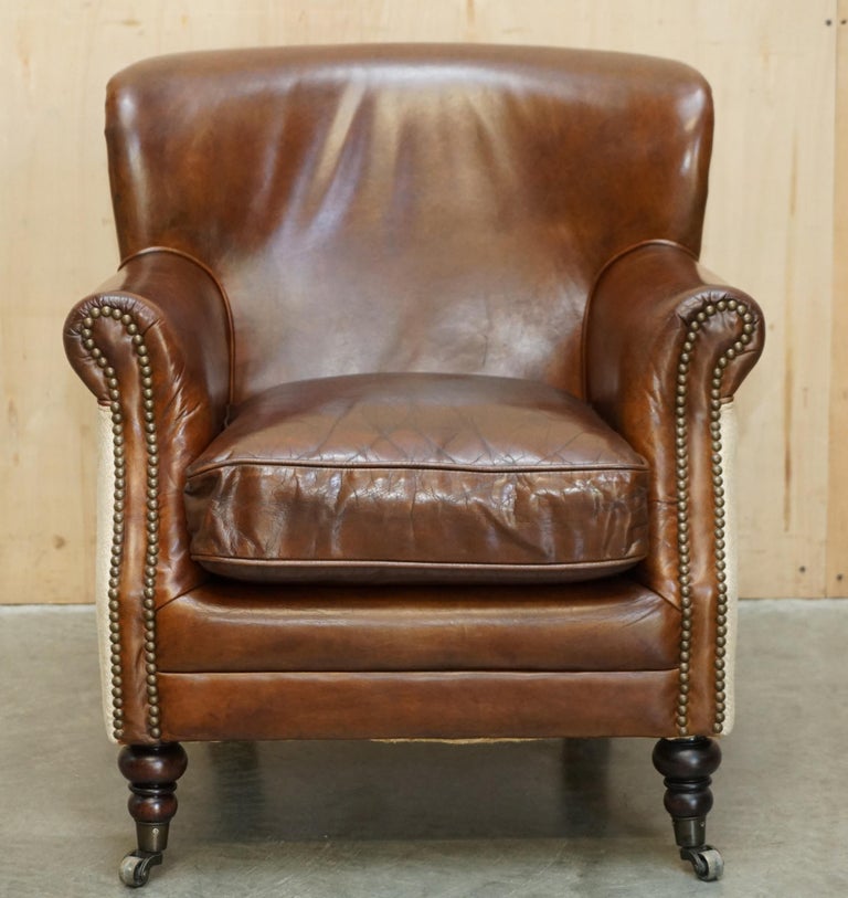 Halo little professor leather armchair hotsell