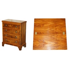 IMPRESIONANTE MESA DE MADERA DE NOGAL DE ViNTAGE PECHO DE ESCRITORIOS EXTENDIDO SUPERIOR
