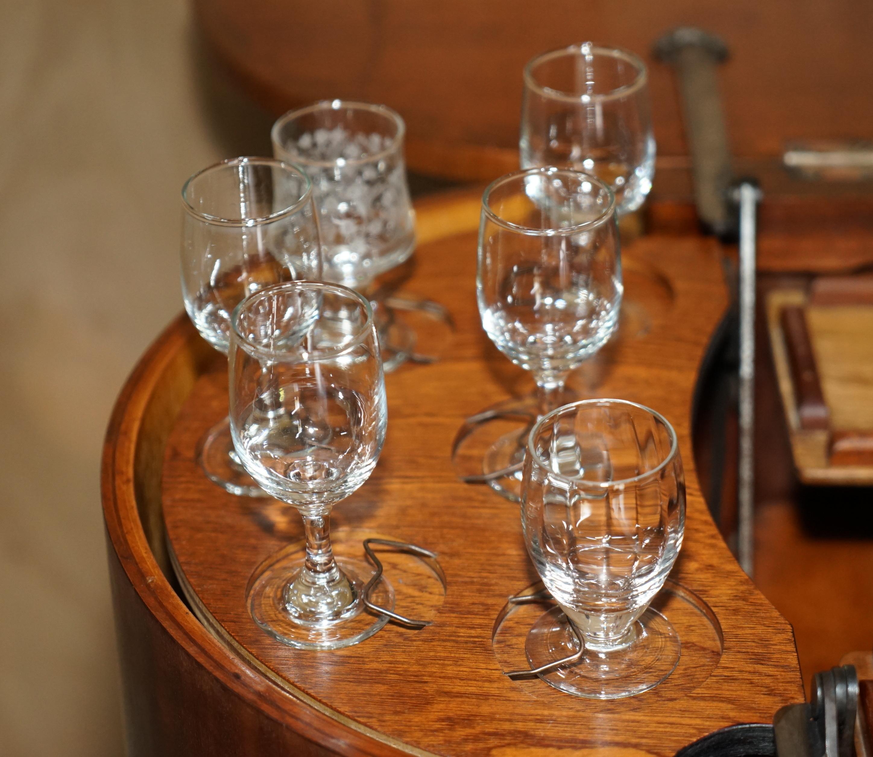 Mid-20th Century Stunning Vintage circa 1930s Sideboard Drinks Pop Up Bar Table on Wheels For Sale