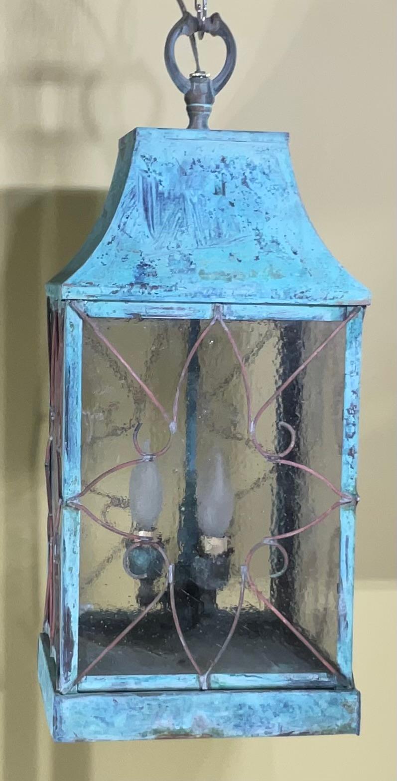 Impresionante Farol Colgante Vintage de Cobre en venta 6