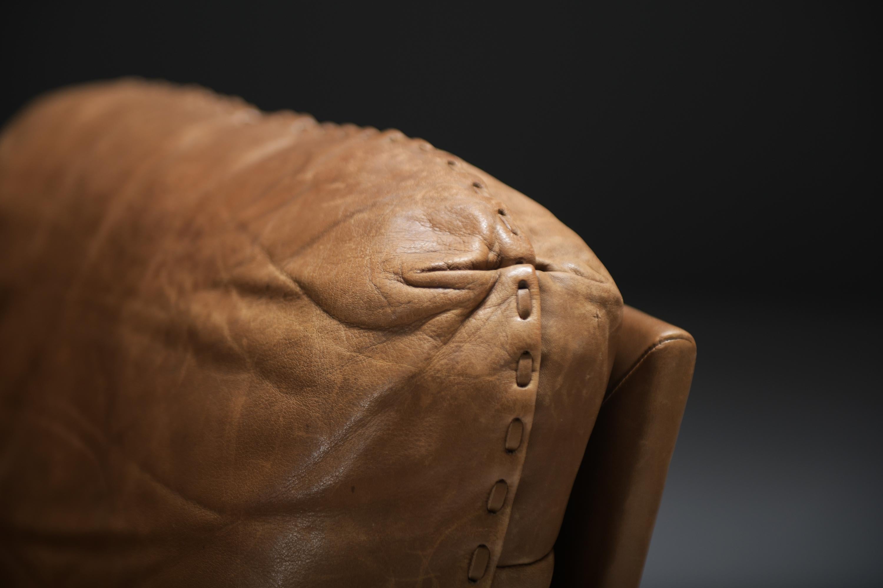 Stunning vintage DS 31 lounge chairs in cognac leather by De Sede Team - De Sede For Sale 6