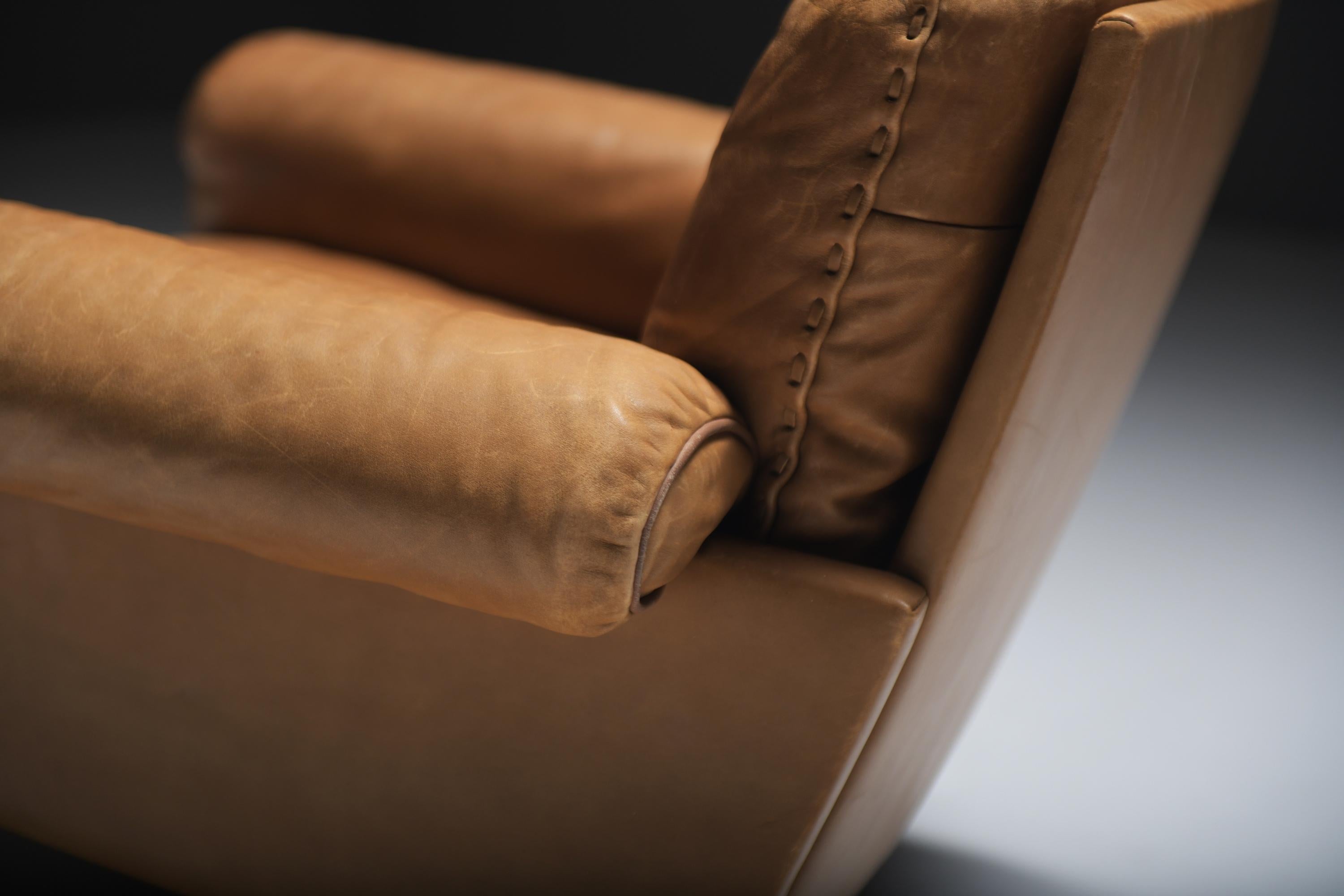 Stunning vintage DS 31 lounge chairs in cognac leather by De Sede Team - De Sede For Sale 9