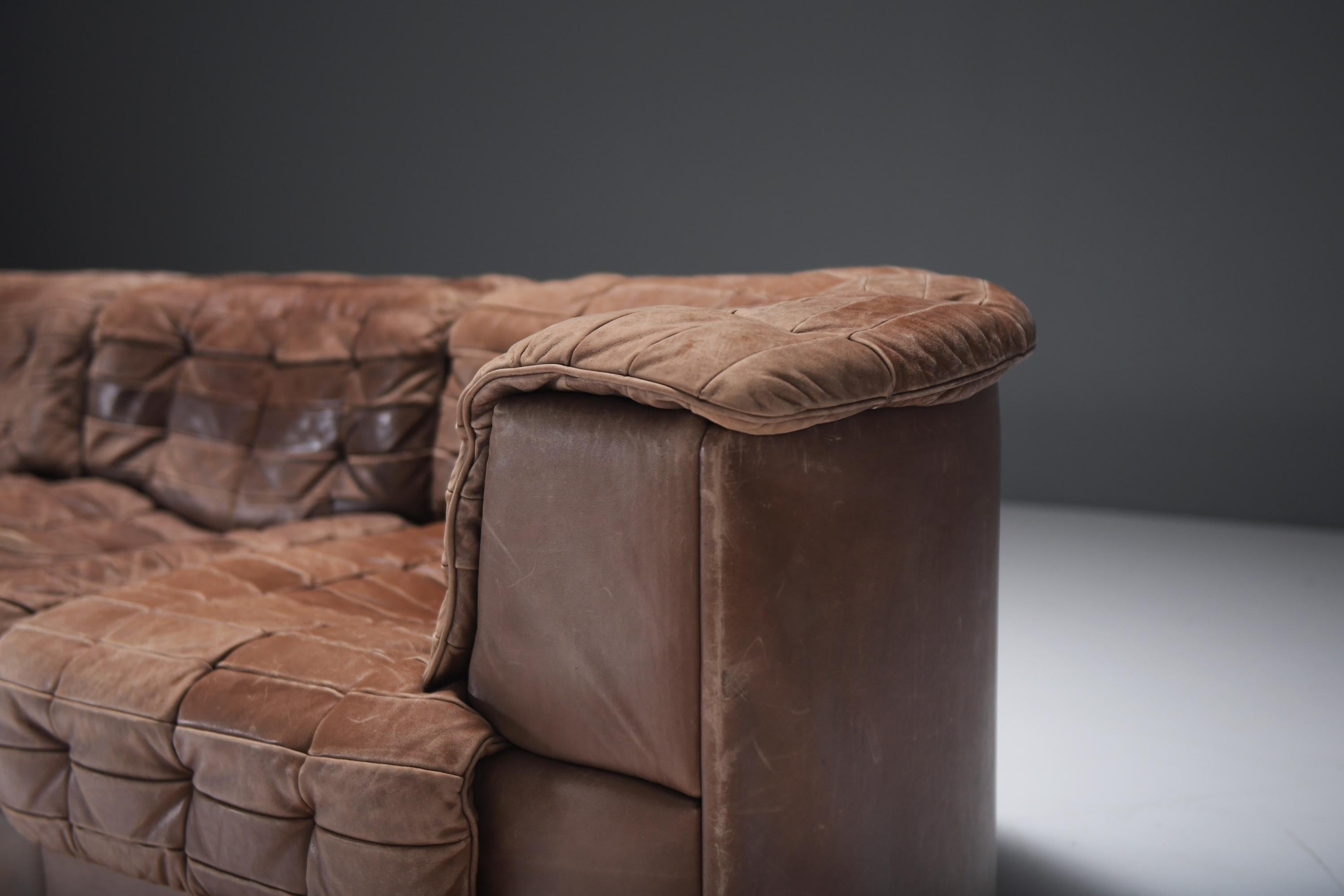 Stunning vintage DS 11 modular sofa  by De Sede Team for De Sede Swiss In Good Condition In Buggenhout, Oost-Vlaanderen