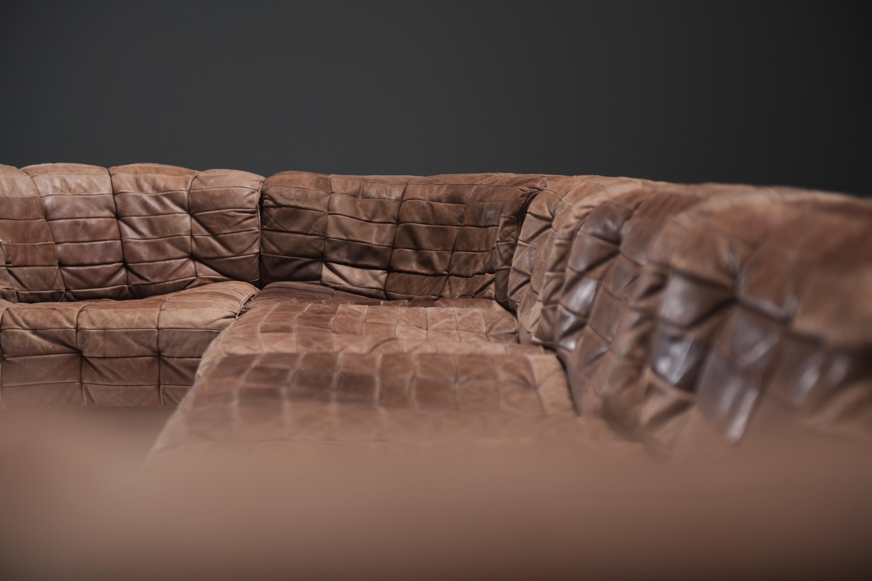 Leather Stunning vintage DS 11 modular sofa  by De Sede Team for De Sede Swiss