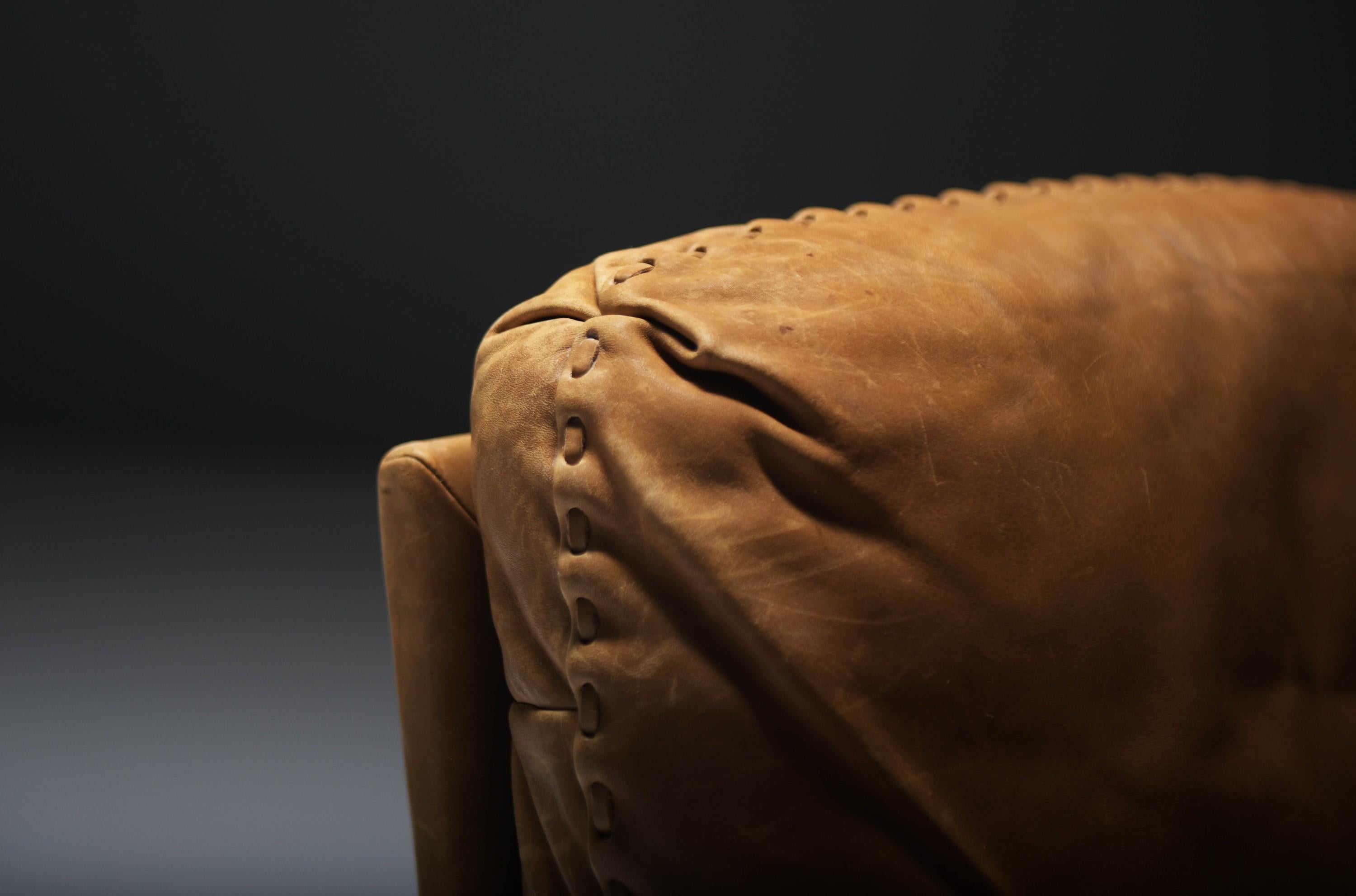 Stunning vintage DS 31 lounge chairs in cognac leather by De Sede Team - De Sede For Sale 5