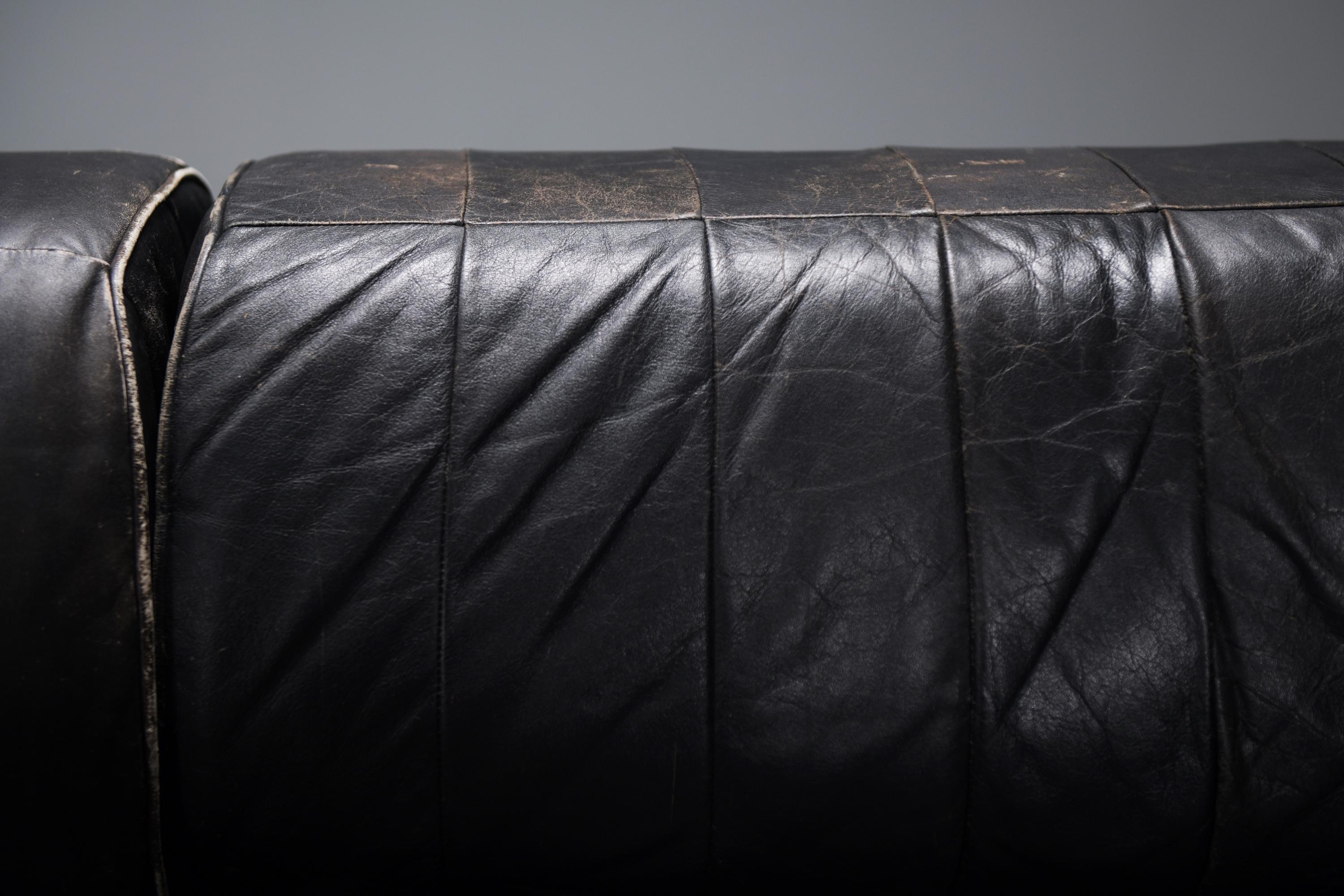 Superbe set DS-88 vintage en cuir noir d'origine par l'équipe De Sede pour De Sede en vente 10