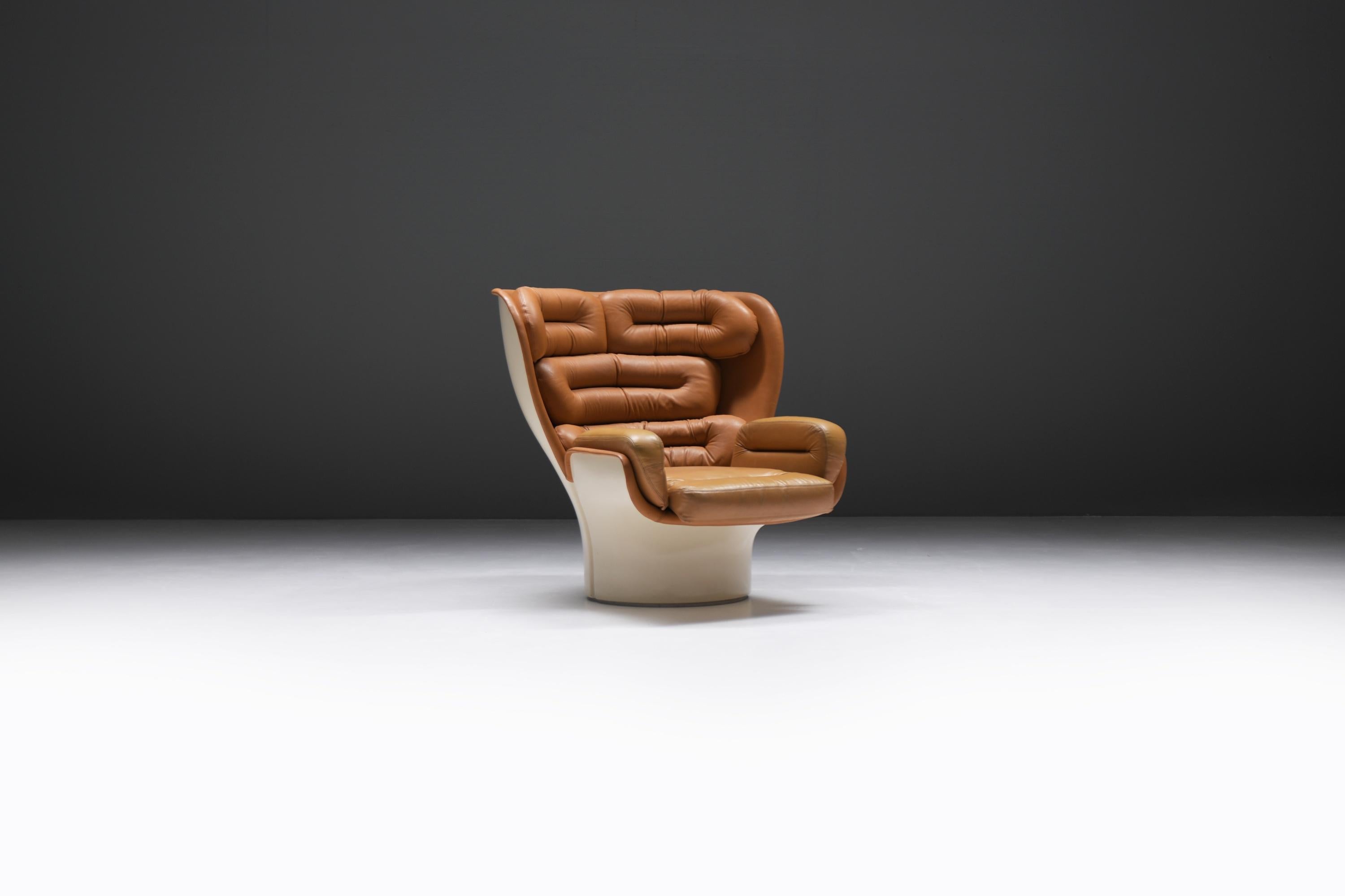 Italian Stunning vintage ELDA chair by Joe Colombo for Comfort Italy 1963.  Signed!