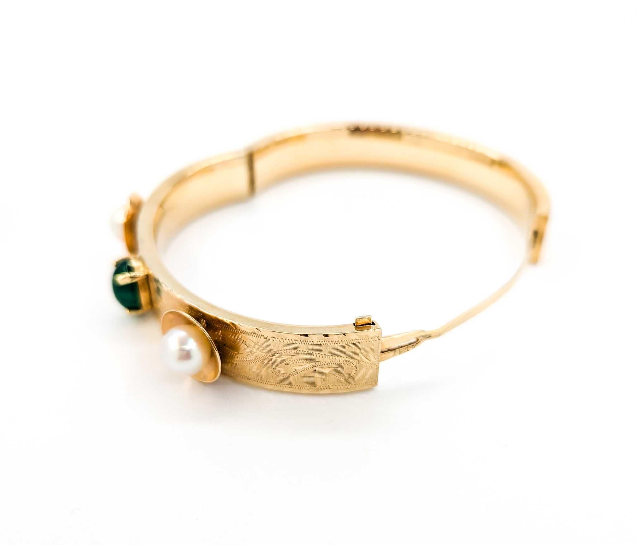 Superbe bracelet jonc vintage à charnières en or jaune MCM en vente 7