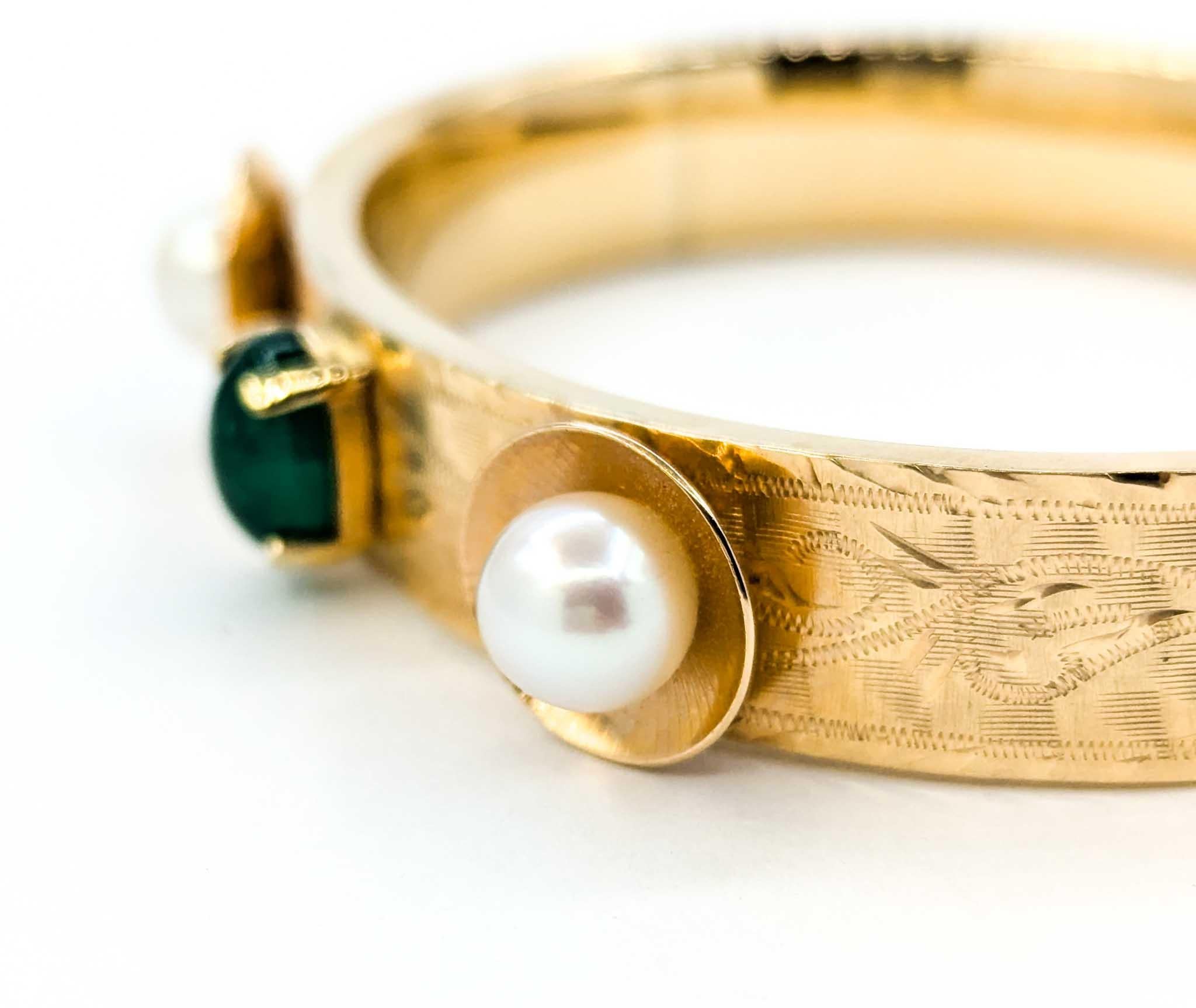 Superbe bracelet jonc vintage à charnières en or jaune MCM en vente 3