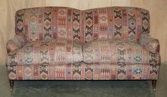 STUNNING ViNTAGE GEORGE SMITH MADE FOR LIBERTY'S LONDON KILIM THREE SEAT SOFA