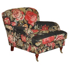 STUNNING ViNTAGE HOWARD & SON'S GEORGE SMITH STYLE ARMCHAIR FLORAL UPHOLSTERY