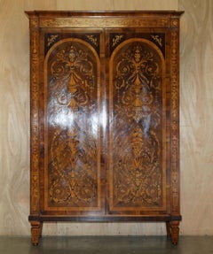 STUNNING ViNTAGE ITALIAN MARQUETRY INLAID WARDROBE ARMOIRE OR HALL CUPBOARD