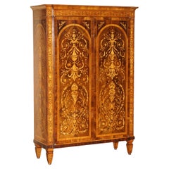 STUNNING ViNTAGE ITALIAN MARQUETRY INLAID WARDROBE ARMOIRE OR HALL CUPBOARD