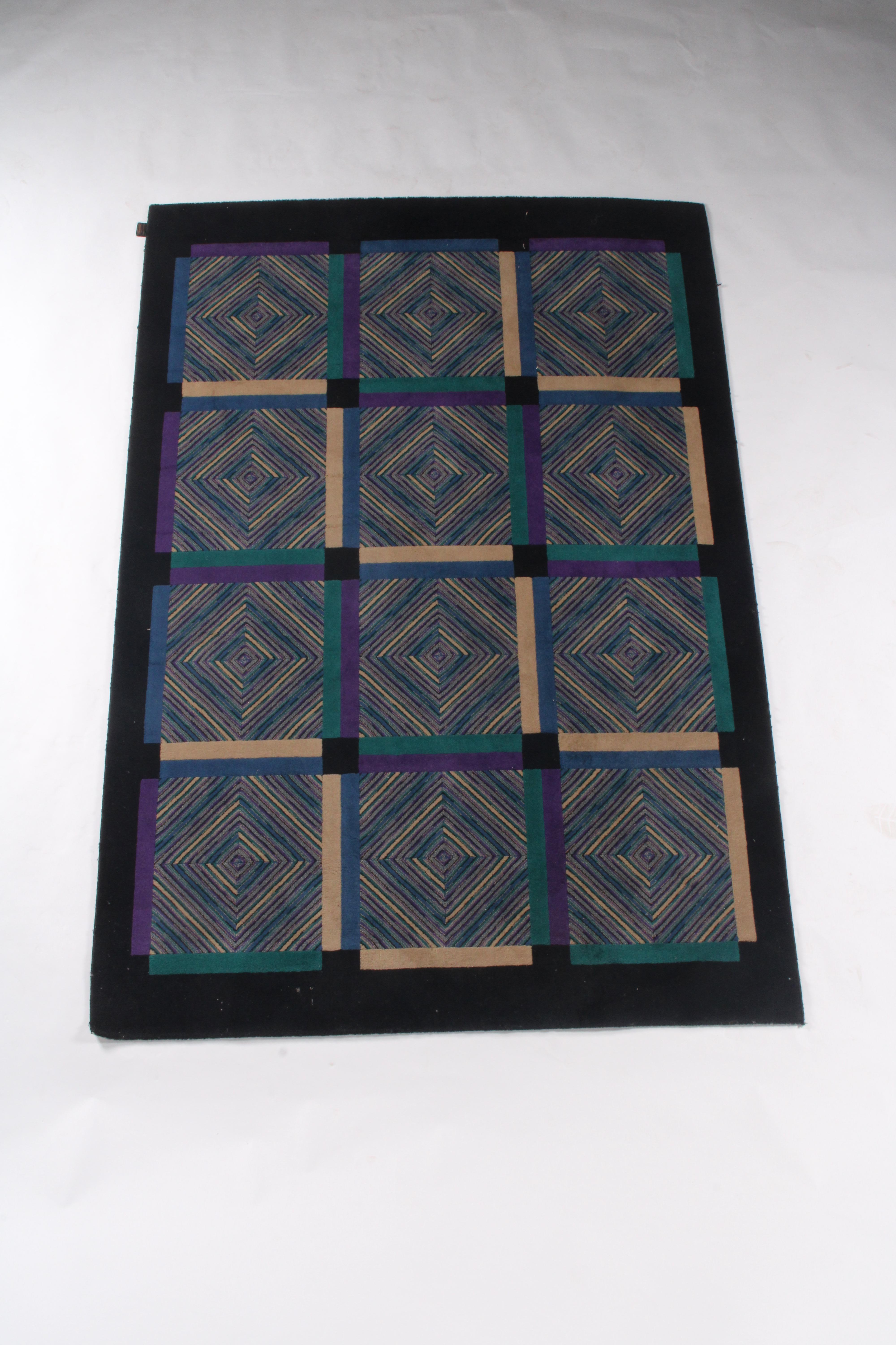 Impresionante alfombra vintage italiana Missoni de pura lana * Envío internacional gratuito Moderno en venta