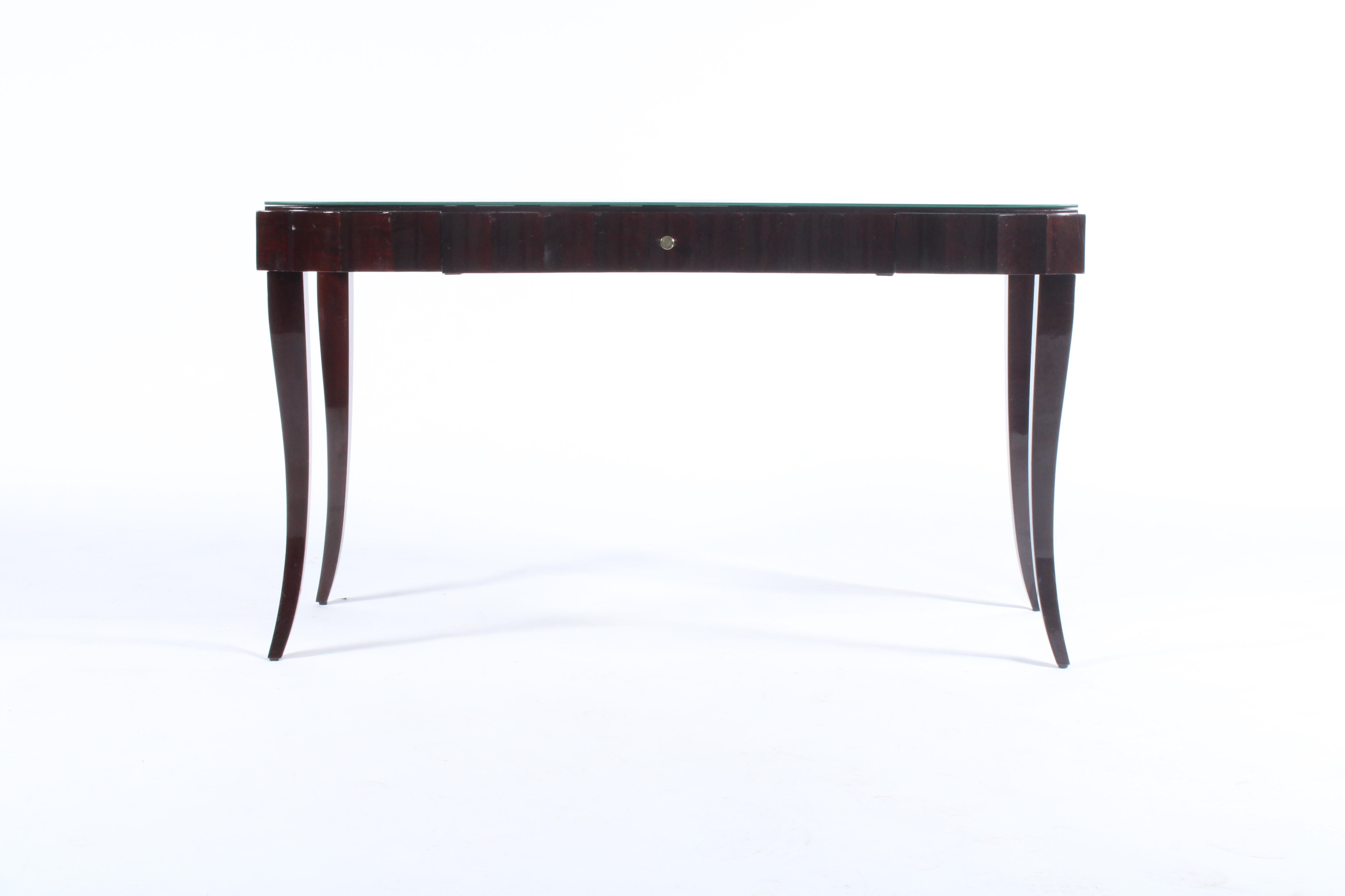 Stunning Vintage Italian Scallop Edged Ebonised Desk or dressing table For Sale 3