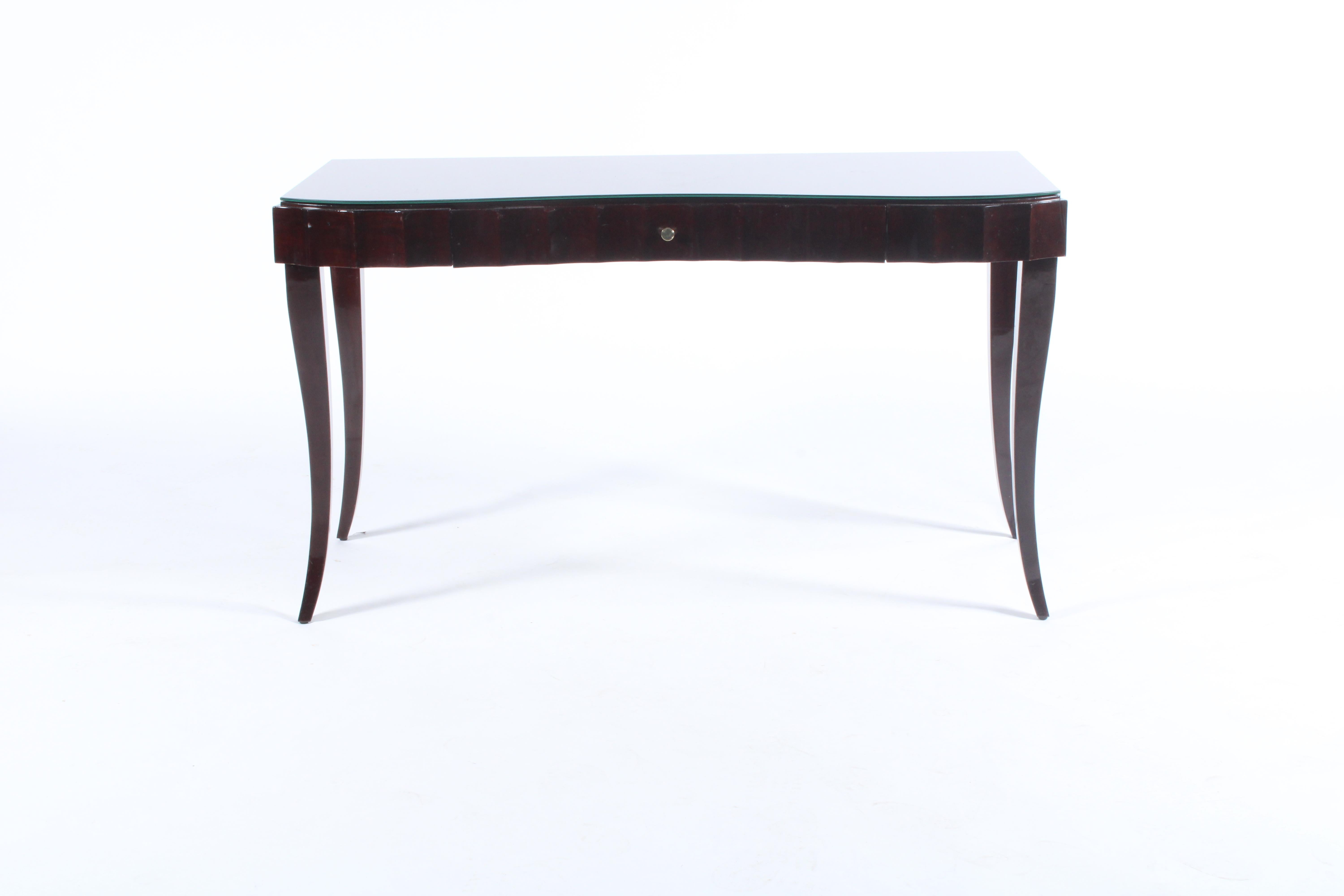 Stunning Vintage Italian Scallop Edged Ebonised Desk or dressing table For Sale 4