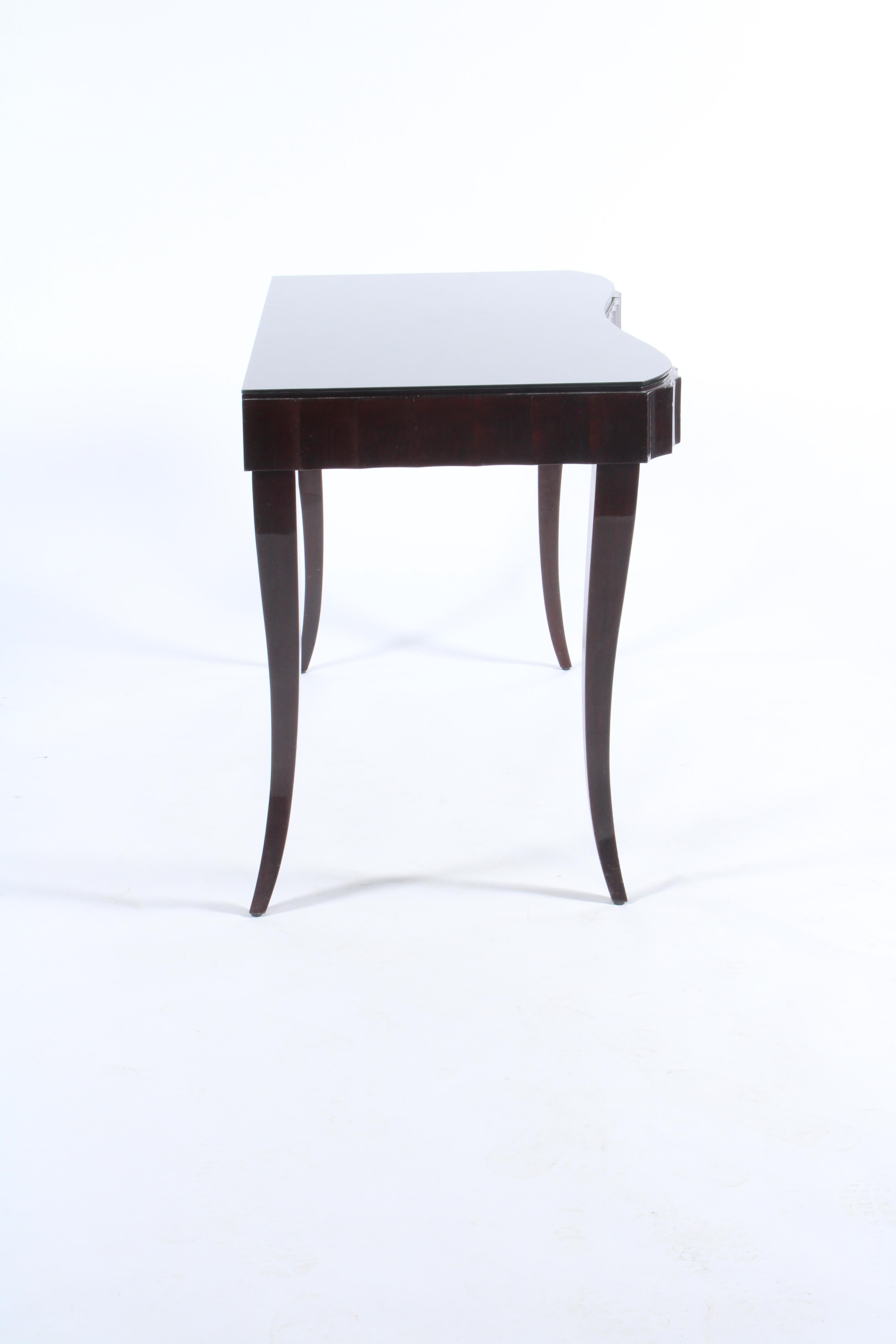 Stunning Vintage Italian Scallop Edged Ebonised Desk or dressing table In Good Condition In Portlaoise, IE