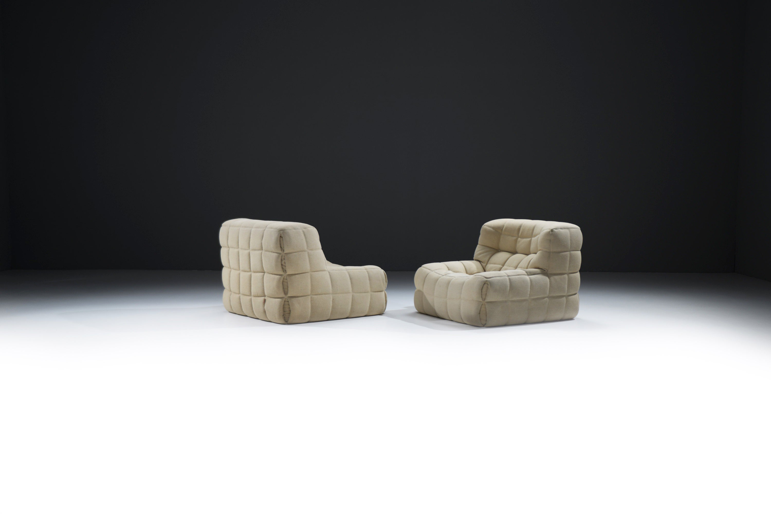 Stunning vintage Kashima 1979 lounge chairs by Michel Ducaroy for Ligne Roset For Sale