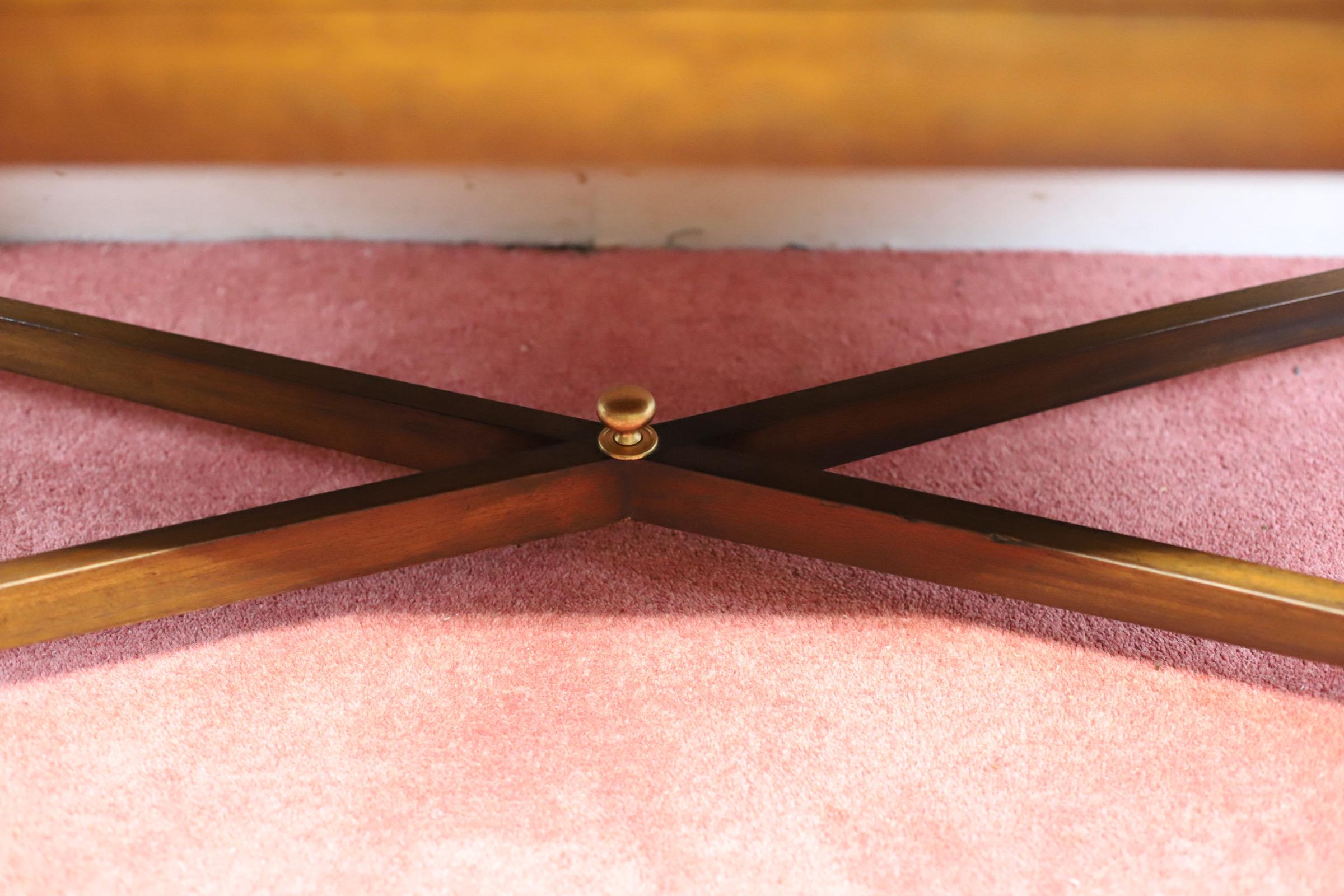 Stunning Vintage Mahogany& Brass Military Campaign Coffee Table  For Sale 4