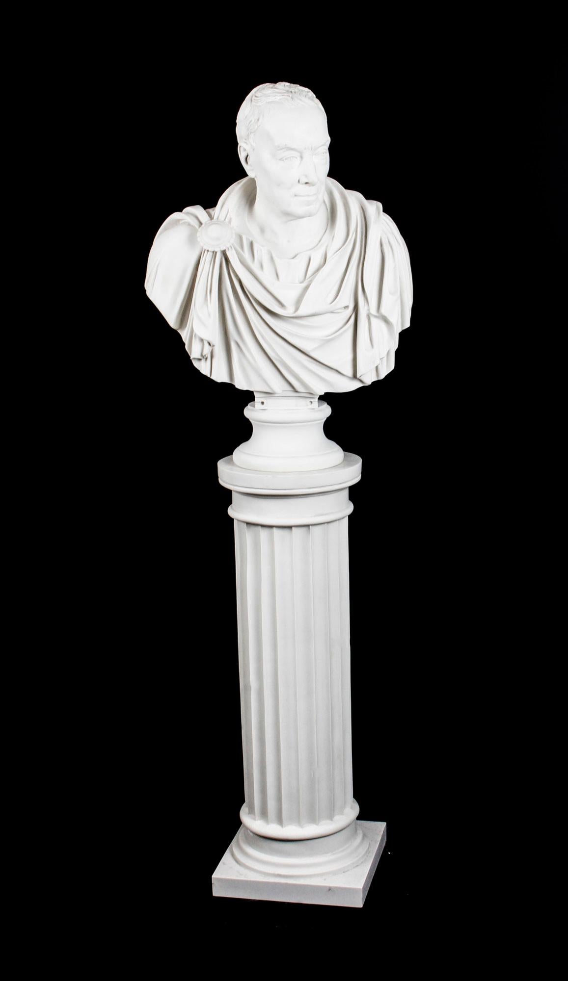 Vintage Marble Bust Roman Statesman Julius Caesar, 20th Century 4