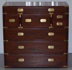 Stunning Vintage Military Campaign Chest Drawers Lovely Style Lots of Storage