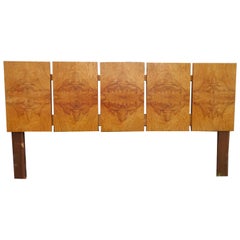 Stunning Vintage Milo Baughman Style Burl Wood King Headboard Lane