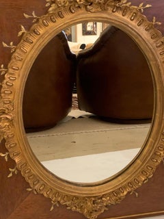 Impresionante Espejo Vintage de Roble y Giltwood
