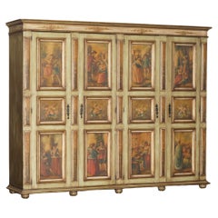 STUNNiNG VINTAGE OAK ITALIAN HOUSEKEEPERS CUPBOARD OR DOUBLE BANK WARDROBE
