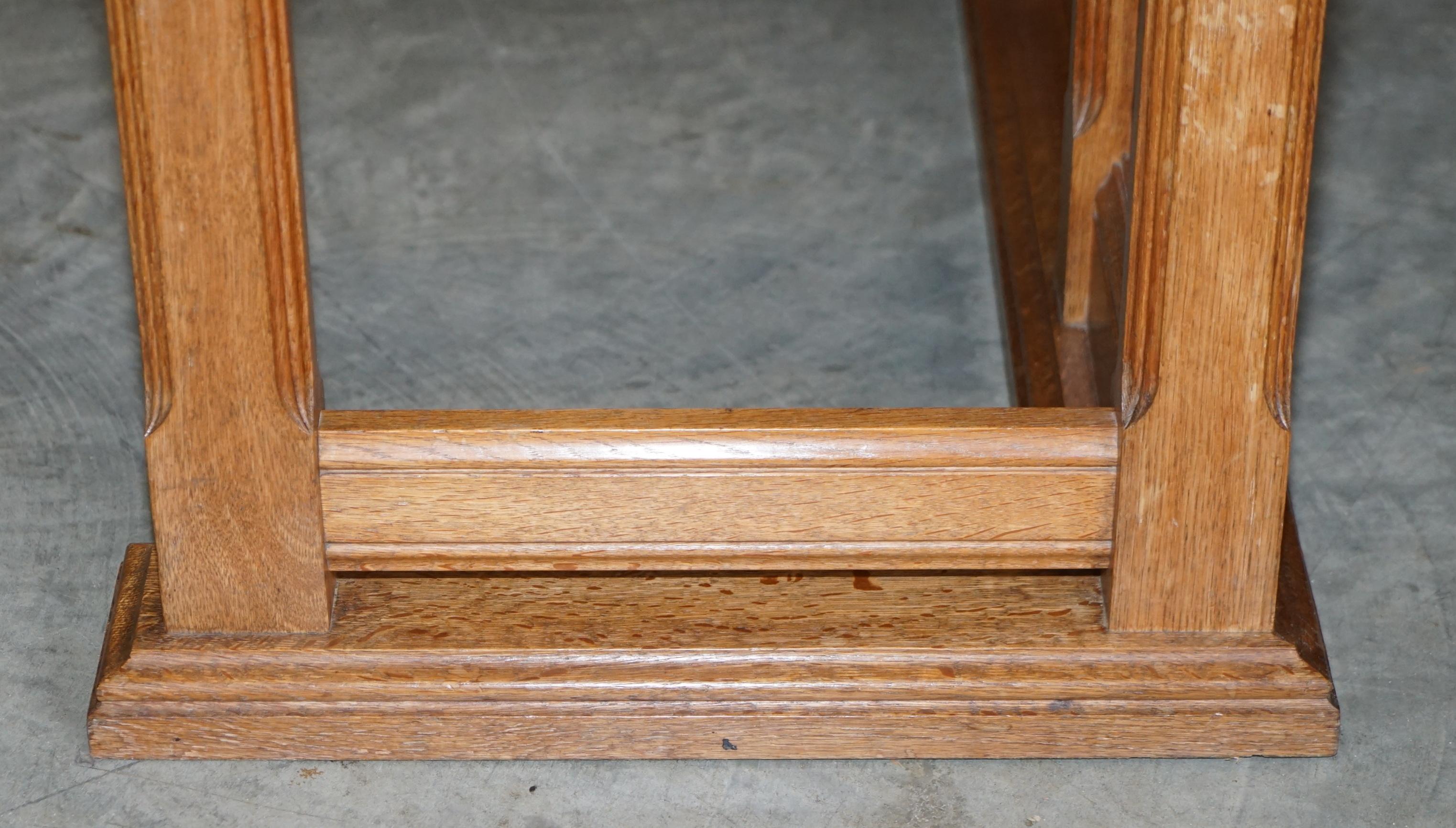 Stunning Vintage Oak Pugin Style Gothic Church Altar Rail Ideal as Club Fender 8