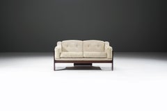 By Vintage Oriolo Sofa en cuir par Claudio Salocchi pour Sormani 1960s