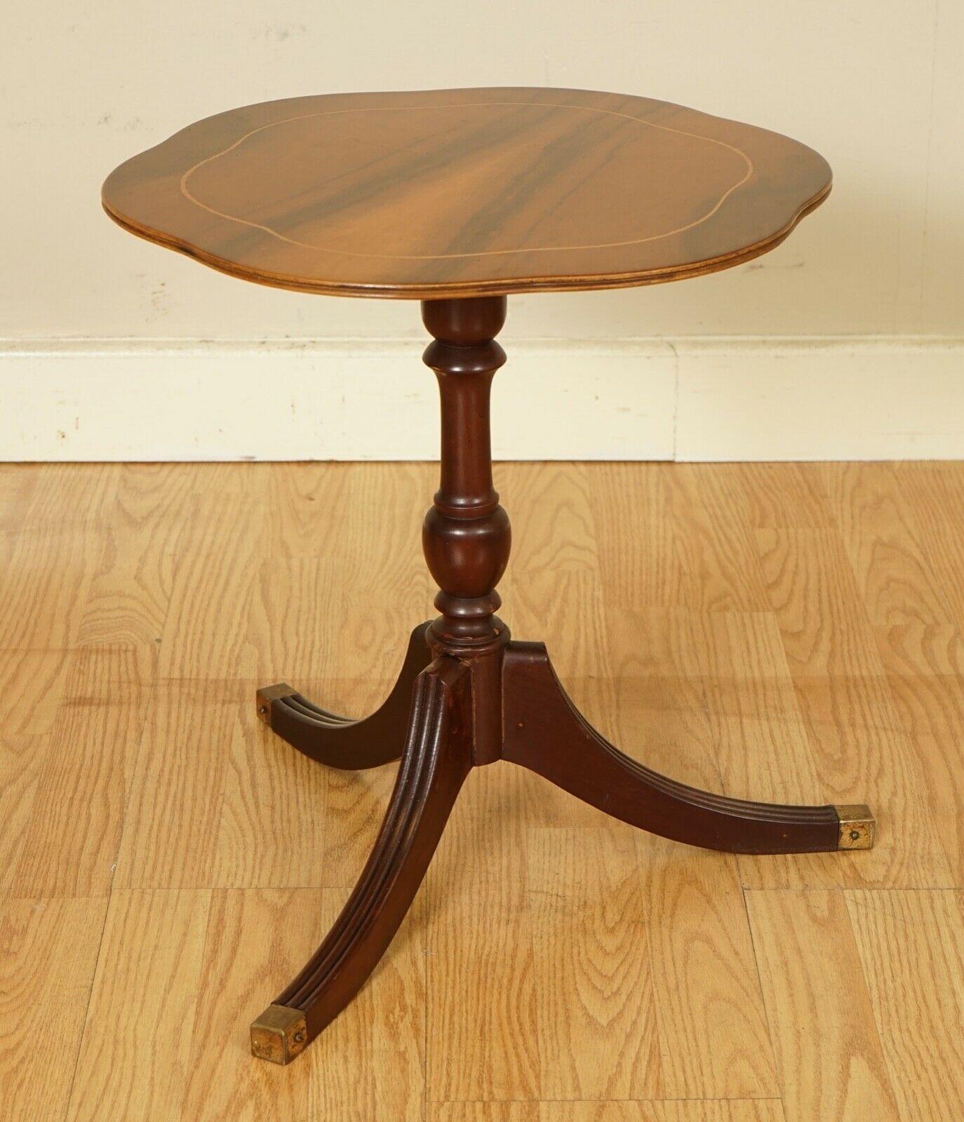 19th Century Stunning Vintage Pair of Flamed Hardwood Side End Tables