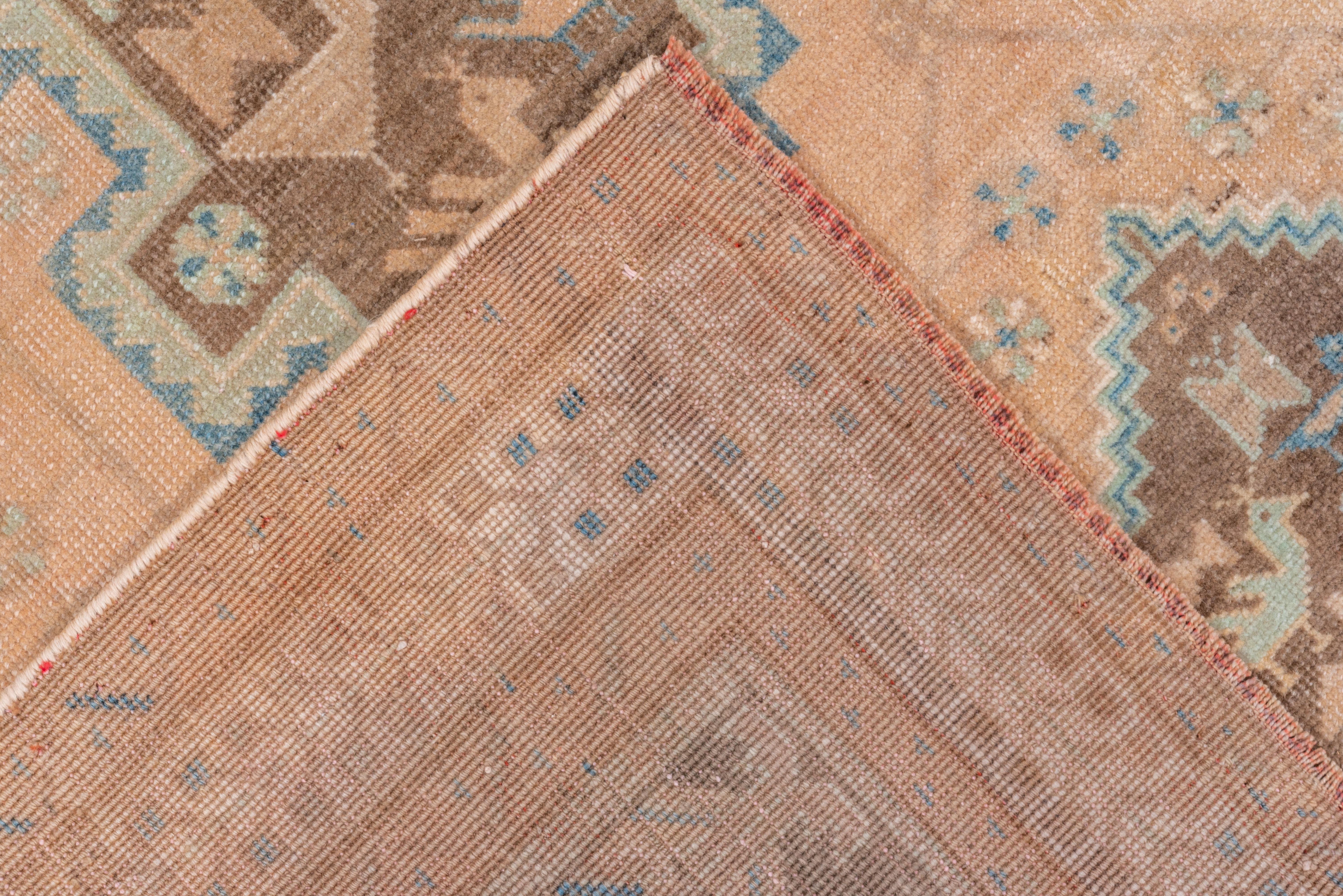 Hand-Knotted Stunning Vintage Persian Afshar Pictoral Rug, Peach, Seafoam & Blue Tones