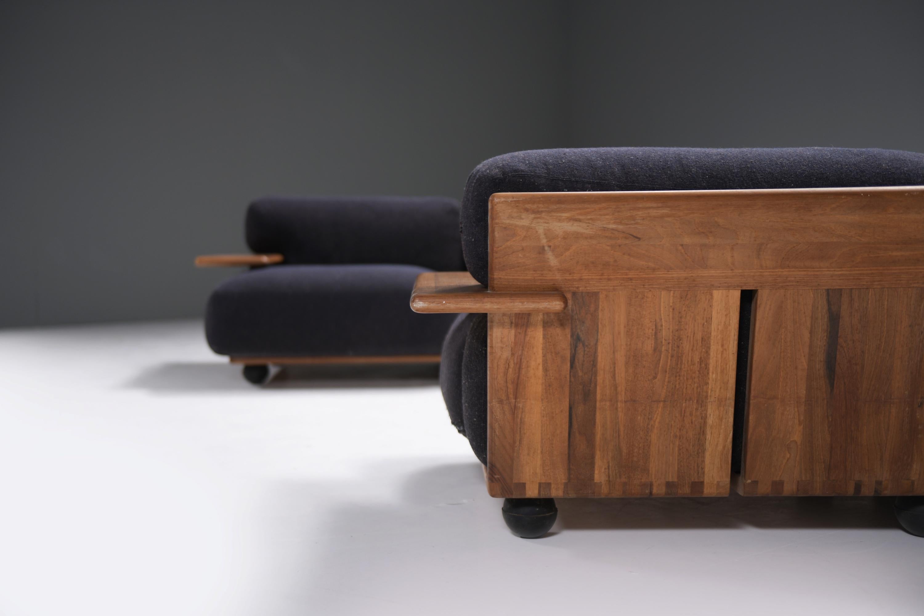 Atemberaubendes Pianura-Set im Vintage-Stil - immer noch 100% original von Mario Bellini für Cassina im Zustand „Gut“ im Angebot in Buggenhout, Oost-Vlaanderen