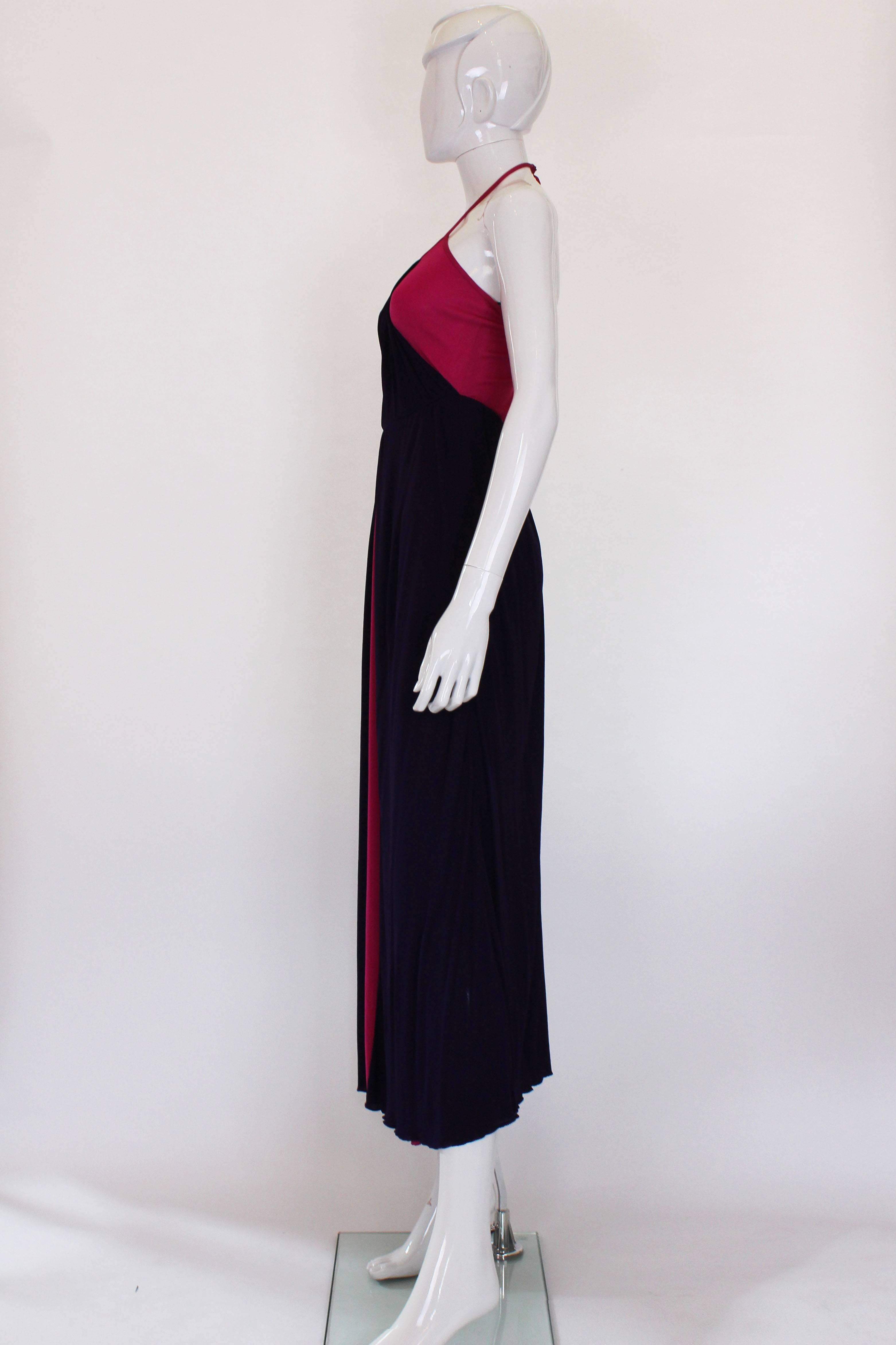 Stunning vintage pink and purple gown by Bruce Oldfield In Excellent Condition For Sale In London, GB