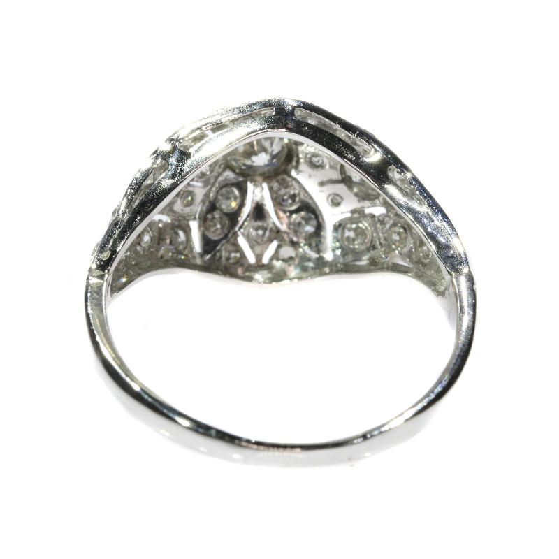 Stunning Vintage Platinum 1.74 Carat Diamond Engagement Ring Slightly Domed For Sale 6