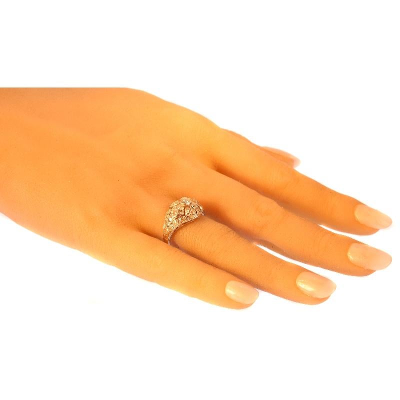 Stunning Vintage Platinum 1.74 Carat Diamond Engagement Ring Slightly Domed For Sale 10