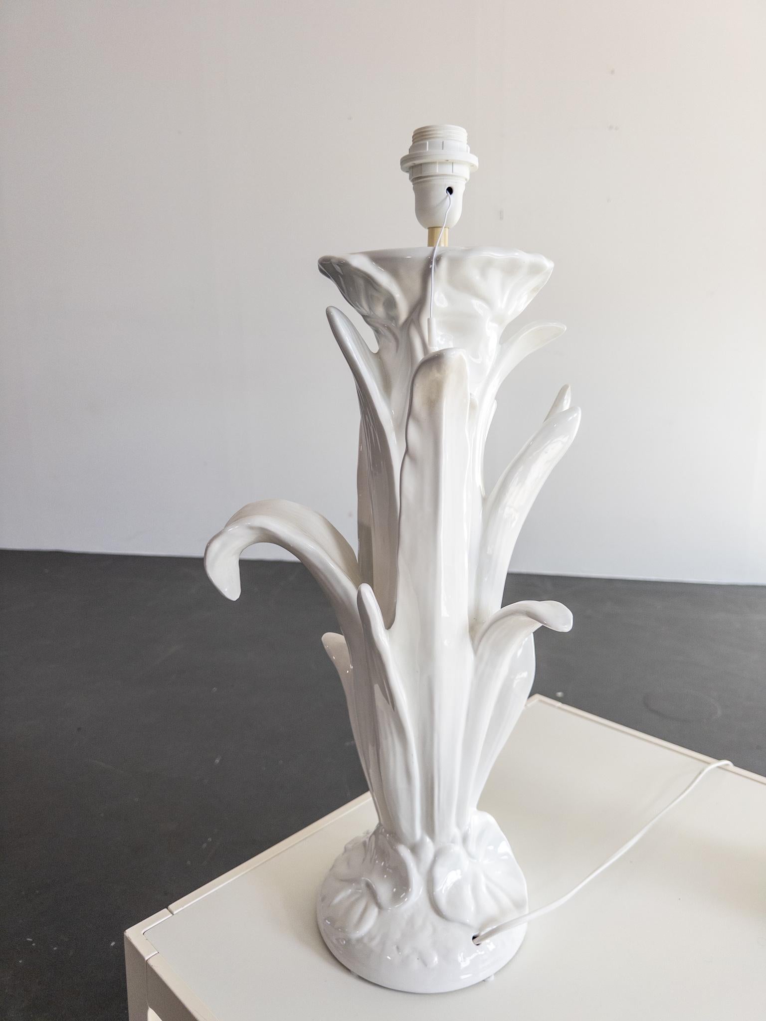 Splendide lampade da tavolo in porcellana d'epoca - Stile italiano, design floreale in vendita 3