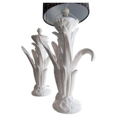 Stunning Vintage Porcelain Table Lamps – Italian Style, Floral Design