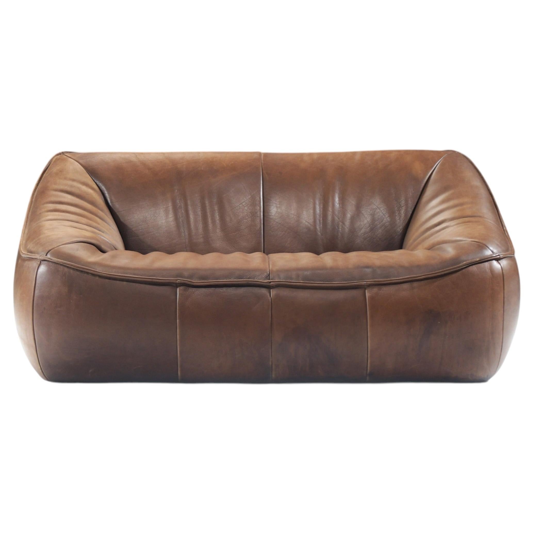 Stunning vintage Ringo Sofa in leather by Gerard Van Den Berg for Montis 1979