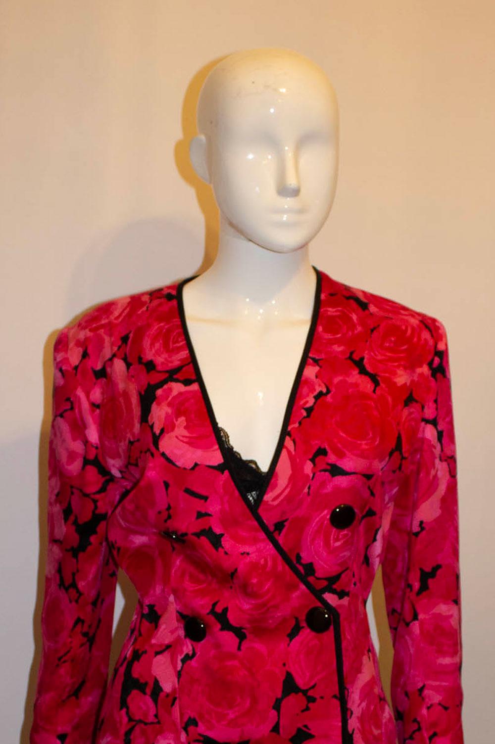 Stunning vintage silk jacket by Andrea Odicini For Sale 1
