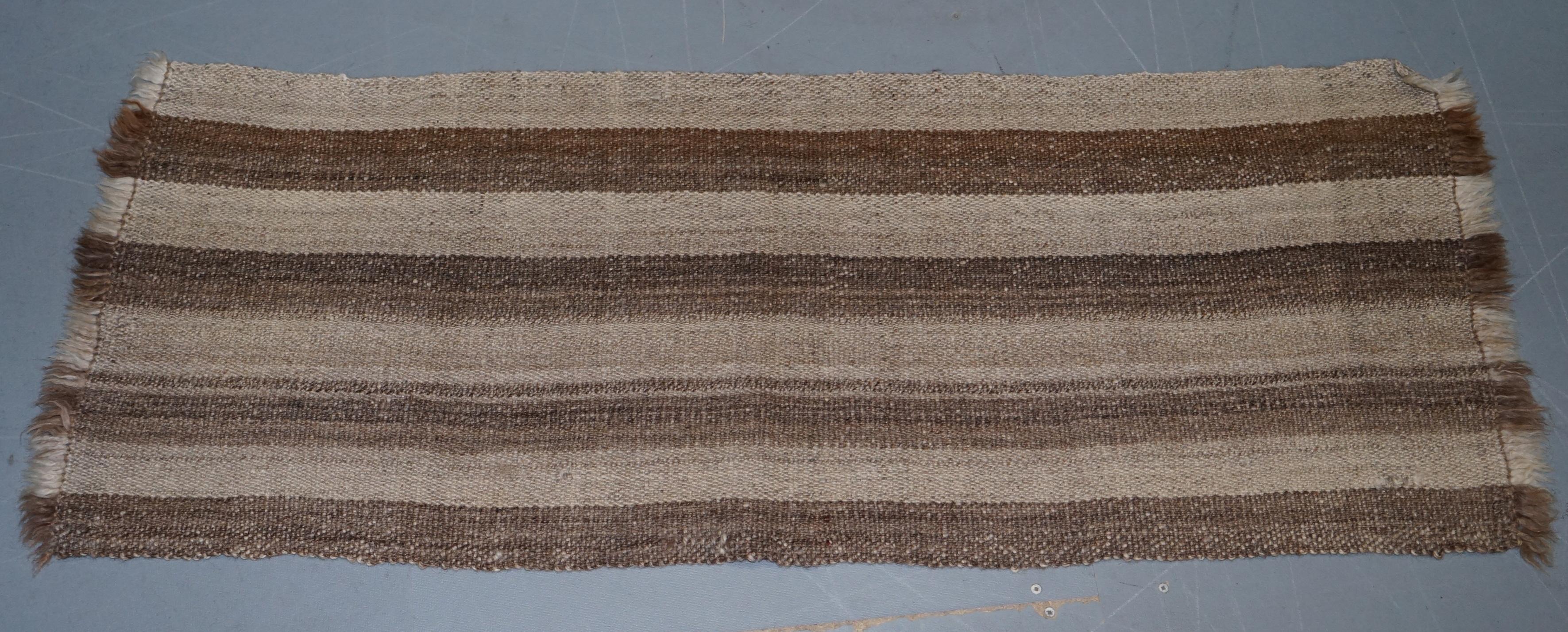 20th Century Stunning Vintage Striped Stripy Kilim Wall Hanging Striped Throw Can Be Rug