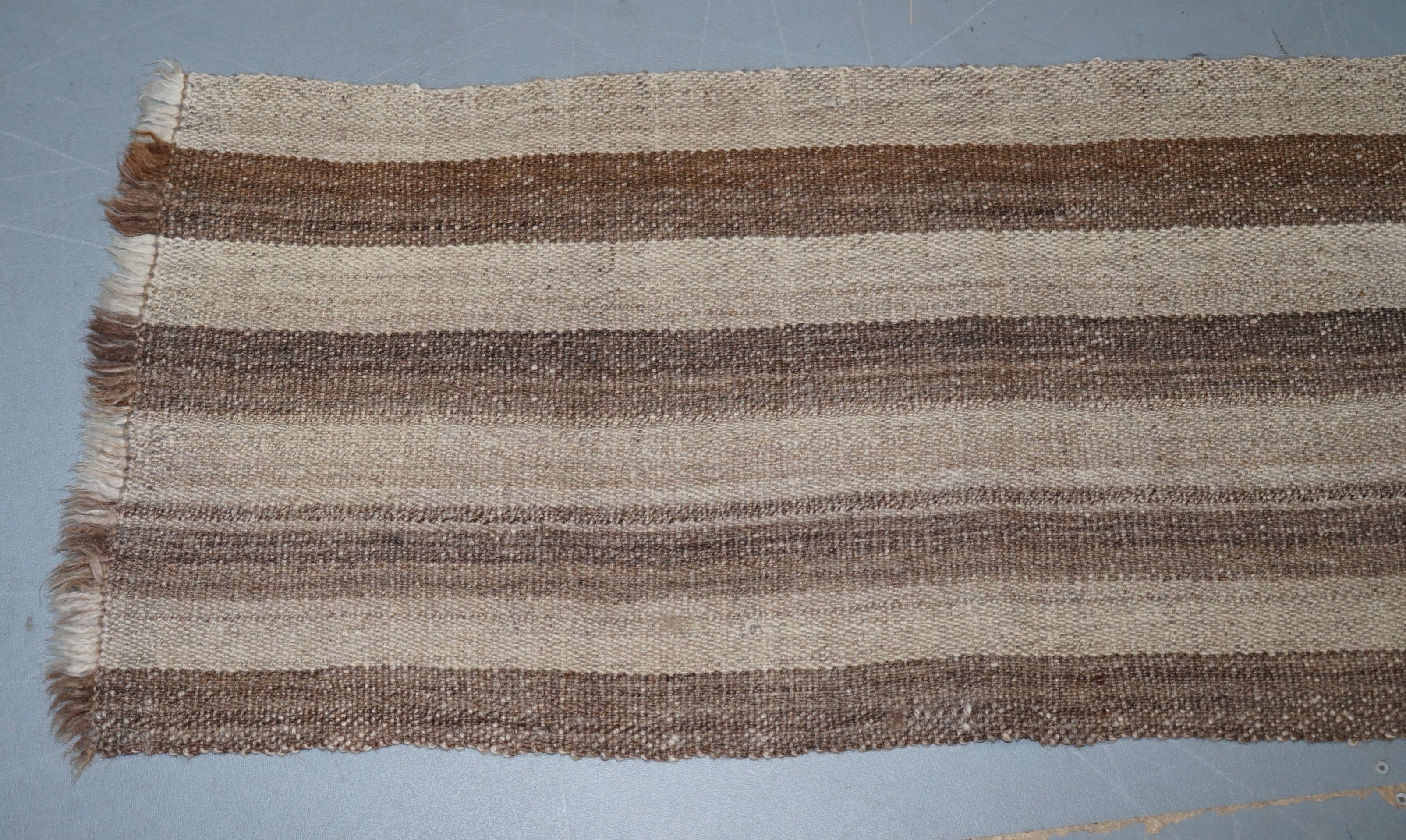Wool Stunning Vintage Striped Stripy Kilim Wall Hanging Striped Throw Can Be Rug