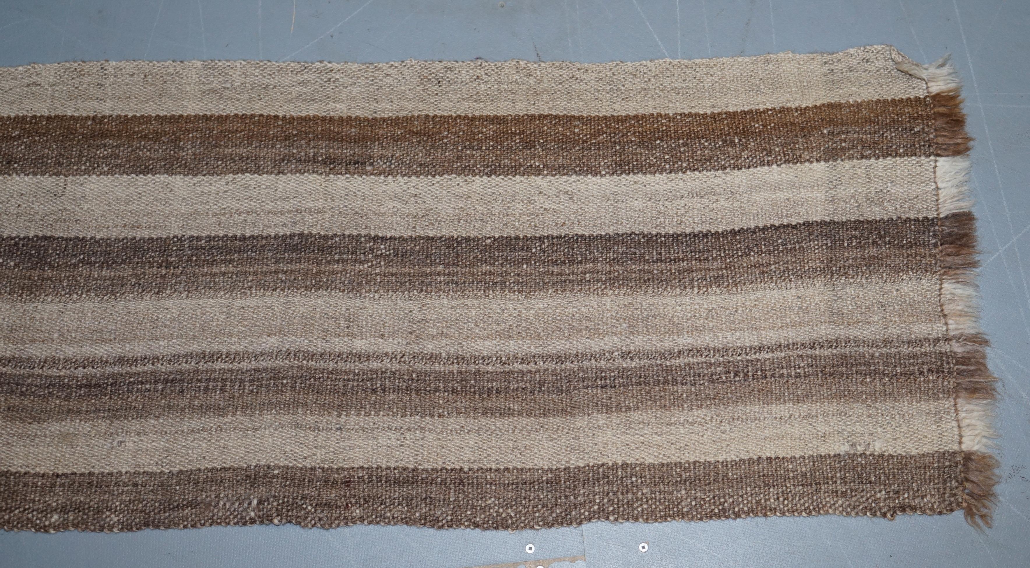 Stunning Vintage Striped Stripy Kilim Wall Hanging Striped Throw Can Be Rug 1