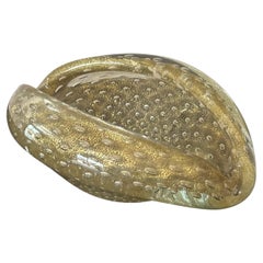 Stunning Vintage Thick Blown Glass "Catch-All" Bowl by Murano Glass